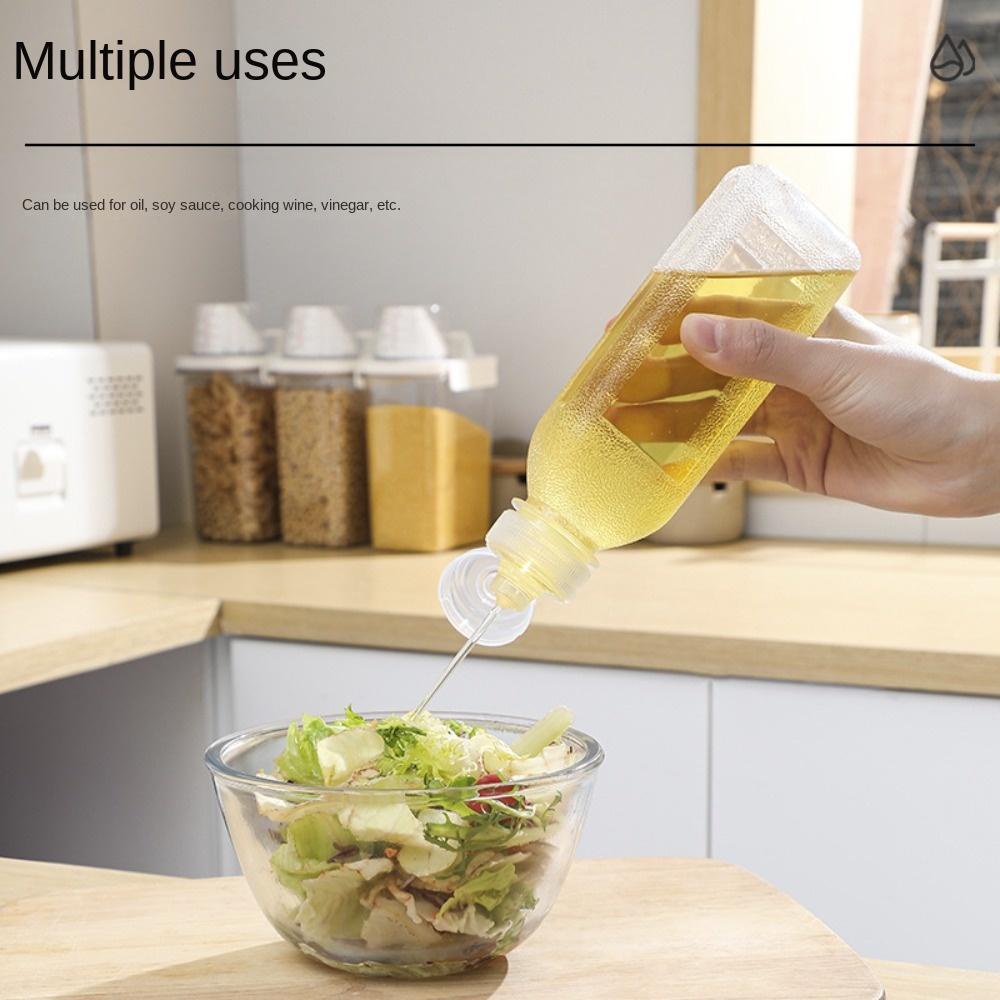 TOP 2pcs Screaming Oil Pot Bahan PP5 300ml Dengan Skala Kontrol Minyak Nyaman Penyimpanan Dapur Dengan Penutup Debu Oil Squeeze Pot