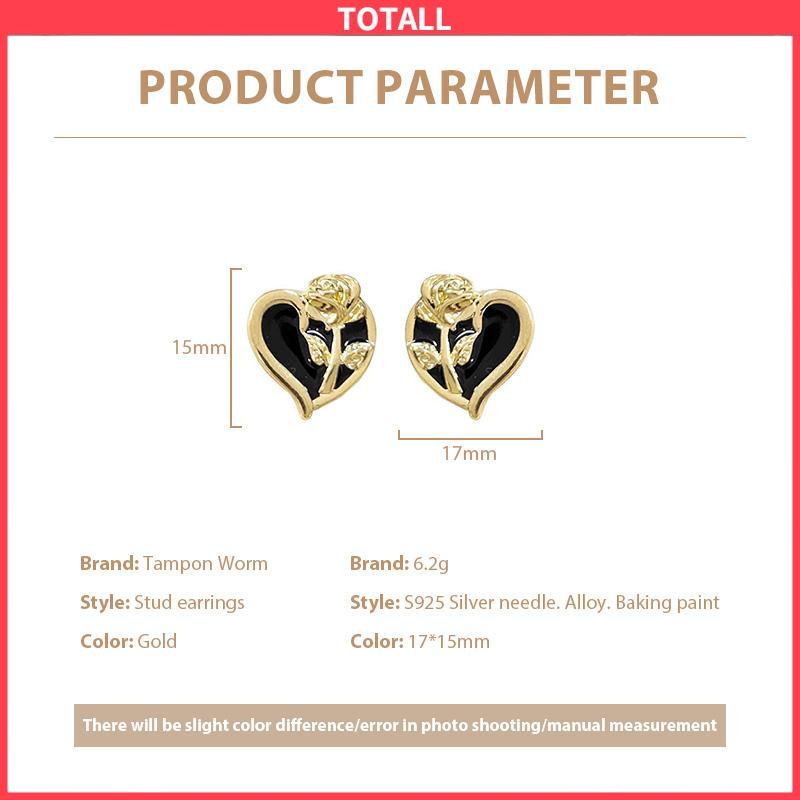 COD Anting S925 Korea anting bunga cinta  anting gaya Prancis untuk wanita-Totall