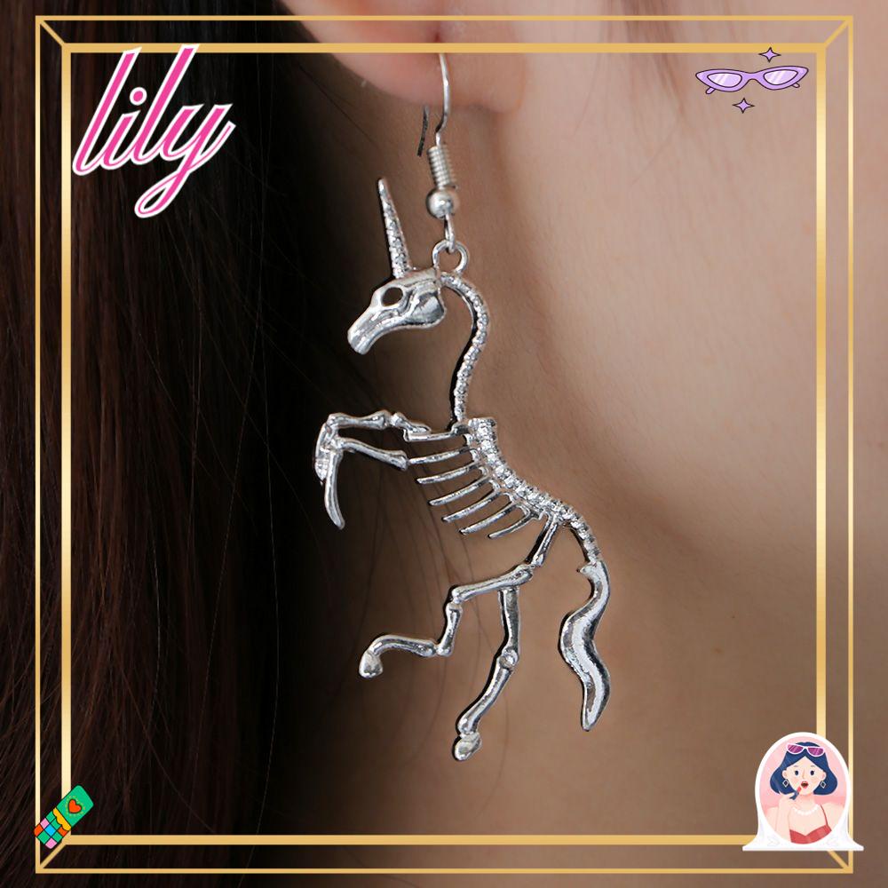 Lily Skeleton Drop Earrings Hot Wanita Hadiah Gadis Lady Menjuntai Anting