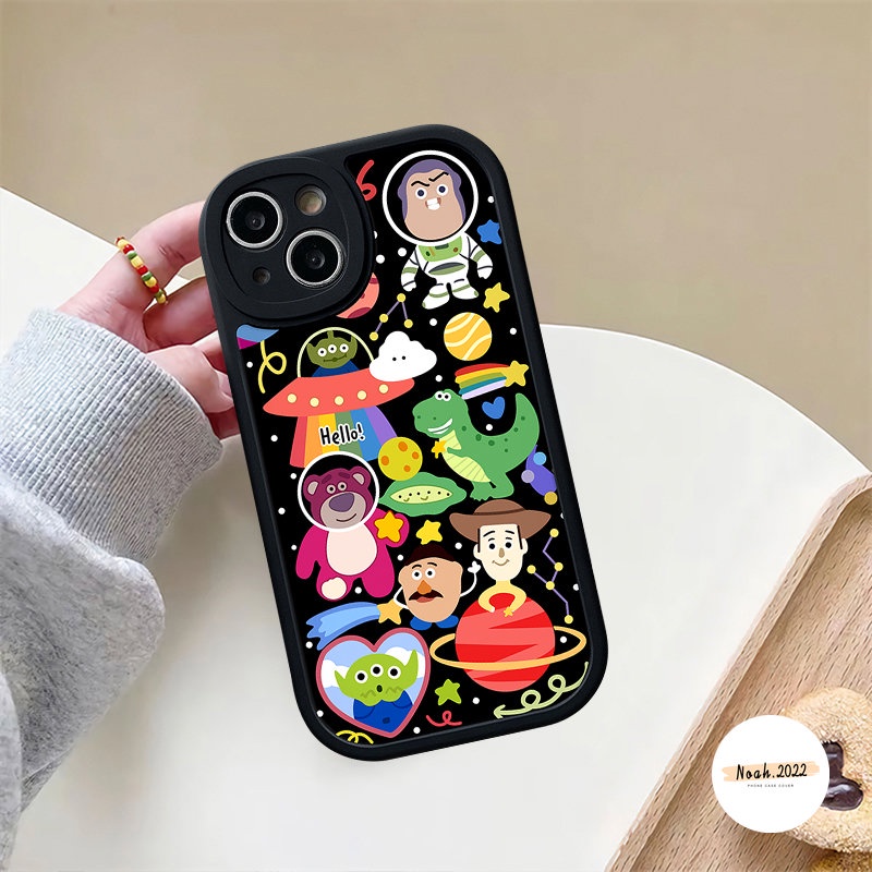 Case Untuk Realme C53 C15 C25Y C11 C55 C35 C25s C21Y C21 C3 C17 C31 C20A C1 C12 C30 C20 C2 5i 58 10 Pro+ 8Pro 8i 6i 6s 9i 6 7i Stiker Lucu Kartun Toy Story Manyo Lembut Cover Belakang