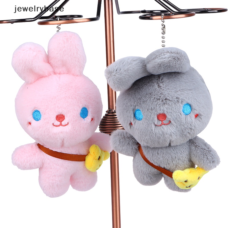 [jewelrybase] 17 cm Kelinci Lucu Mainan Mewah Kartun Kelinci Liontin Boneka Lembut Gantungan Kunci Ransel Tas Mobil Key Ring Decor Anak Hadiah Butik