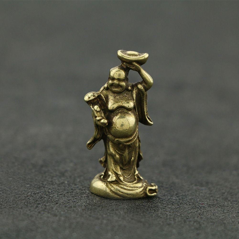 FISHSTICK Ornamen Buddha Maitreya Patung Saku Ruyi Yuanbao Buddha Vintage Serbaguna