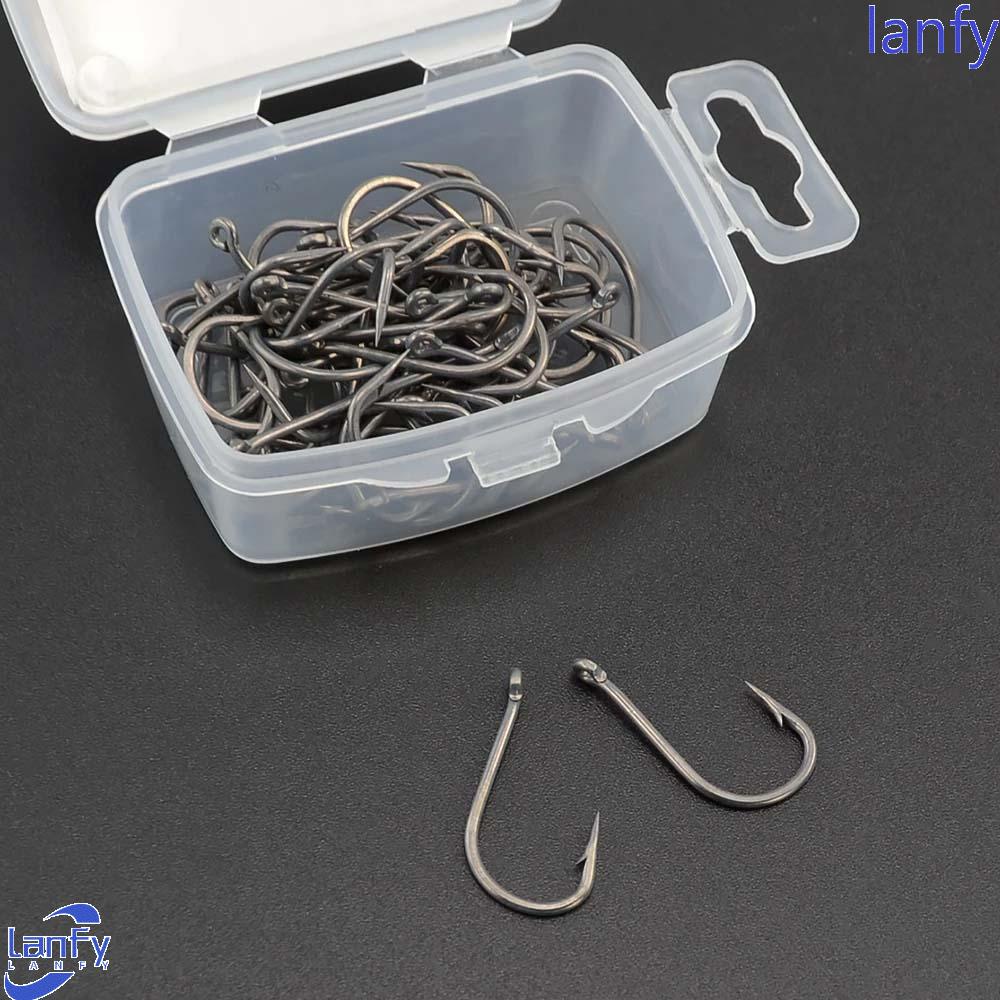 Lanfy Ikan Berduri Kait Memancing Tackle Aksesoris Memancing Air Laut Umpan Berduri Kait Alat Pancing Accessorie Stainless Steel Berduri Kait Tunggal Micro