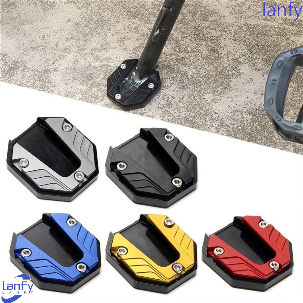 Lanfy Motor Kickstand Aksesoris Motor Anti-Selip Plat Penyangga Motor Kaki Side Stand Extension Pad Enlarged Base Alas Kaki Motor Support Pad