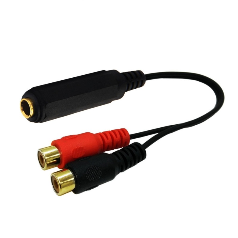 Vivi Heavy Duty6 35mm Female to 2RCA Famale Kabel Ekstensi Stereo Untuk Amplifier Alat Rekaman Speaker7 87in