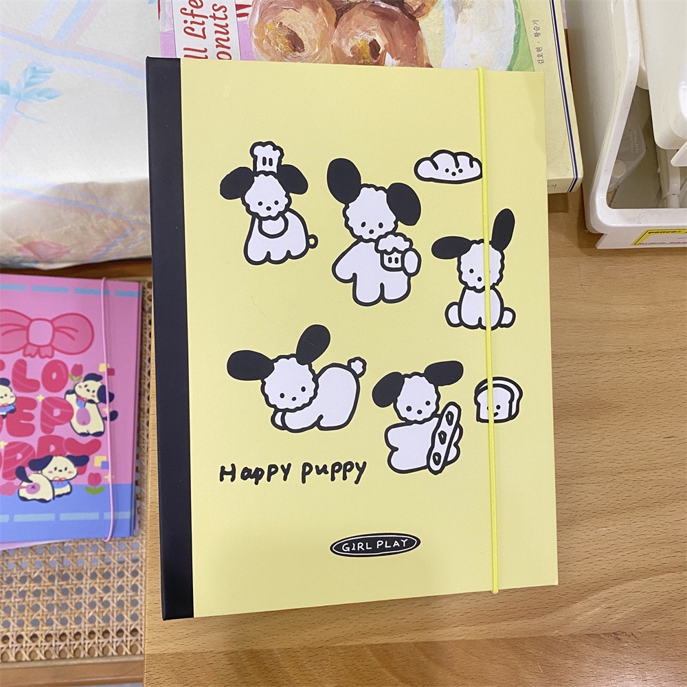 A5 Loose-leaf Puppy Butterfly Card Book Empat Istana Loose-leaf 10cm 16.6 cm Cinta Kacang Photocard Star Chasing Polaroid Buku Penyimpanan