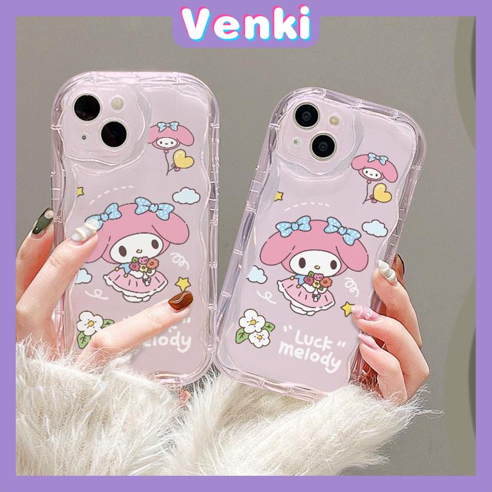 VENKI - For iPhone 11 iPhone Case 3D Curved Edge Wave Clear Case TPU Airbag Shockproof Camera Cover Cute Cartoon Compatible with iPhone 14 13 Pro max 12 Pro Max xr xs max 7 Plus 8