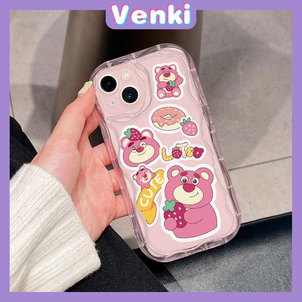 VENKI - For iPhone 11 iPhone Case 3D Curved Edge Wave Clear Case TPU Airbag Shockproof Camera Cover Cute Cartoon Compatible with iPhone 14 13 Pro max 12 Pro Max xr xs max 7 Plus 8