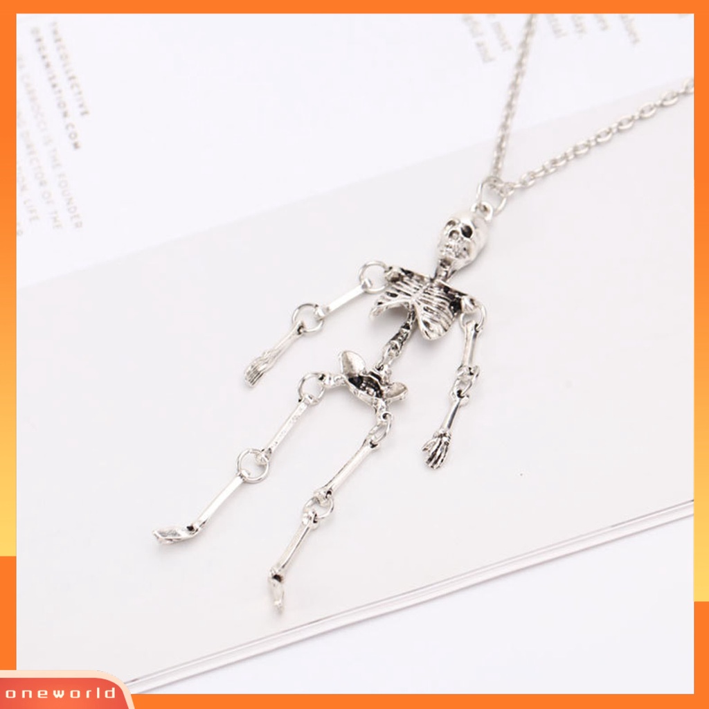 [EONE] Kalung Wanita Bentuk Tengkorak Hajatan Halloween Vintage Adjustable Necklace Untuk Pertunjukan