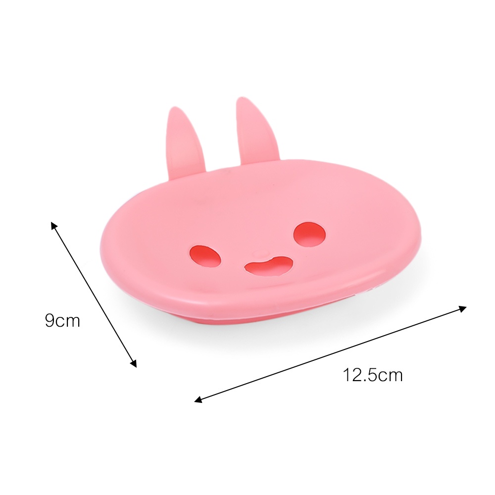 Kreatif Kartun Lucu Bunny Double Layer Detachable Soap Box Rack/Rak Sabun Desktop Kamar Mandi/Drain Soap Dish/Tempat Penyimpanan Sabun/Bathroom Tray Organizer Accessories