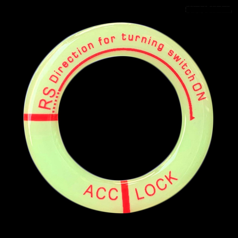 [SM Otomatis] 5Pcs Huruf Neon Kunci Kontak Penutup Lubang Kunci Mesin Ring Saklar Stiker