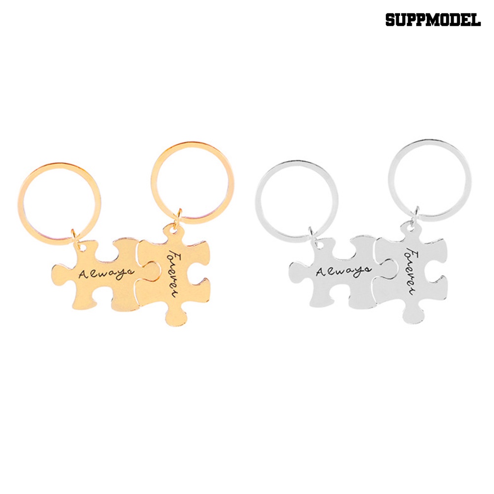 [SM Auto] 2Pcs Always Forever Jigsaw Piece Pasangan Pecinta Gantungan Kunci Holder Keychain Hadiah