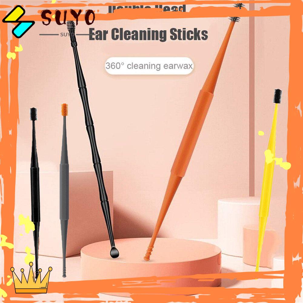 Suyo Sendok Pembersih Telinga Reusable Ear Pick Ear Wax Curette Remover Double-ended