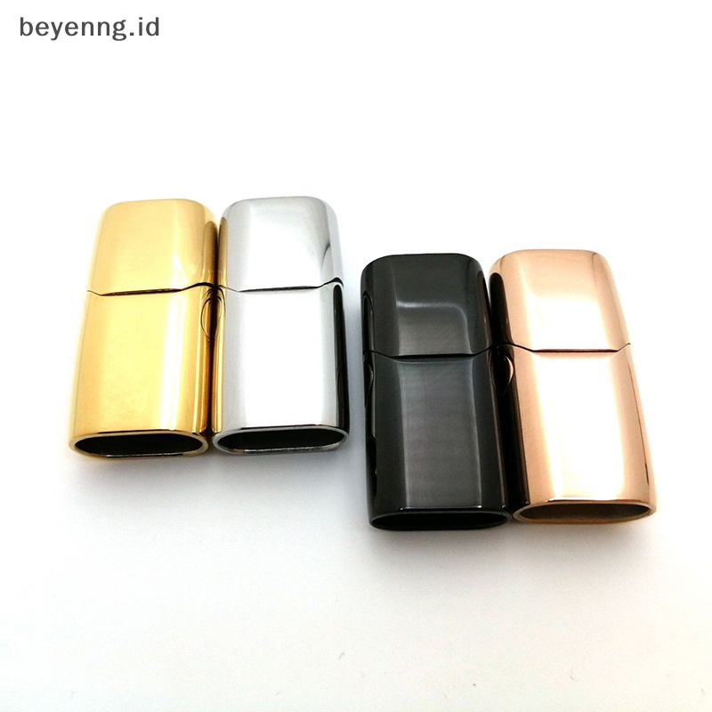 Beyen Lubang Gesper Magnetik Stainless Steel Untuk Perhiasan Gelang Gesper Tali Kulit DIY ID
