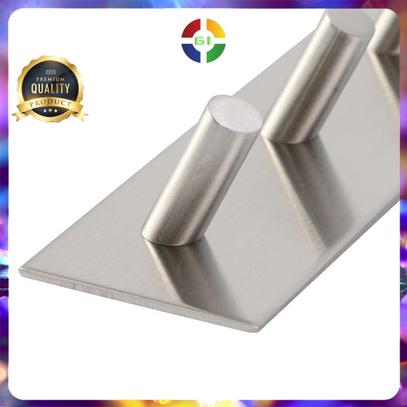 Gantungan Dinding Kapstok Hook Hanger 4 Hanger Silver