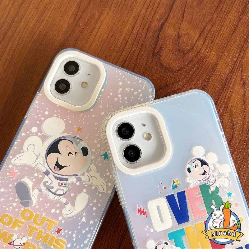 IPHONE Casing Kompatibel Untuk Iphone14 13 12 11 Pro Max X Xr Xs Max8 7 Plus SE Kartun Kreatif Casing Ponsel Laser Tekstur Matte Transparan Silikon Soft Case Shockproof Cover Pelindung