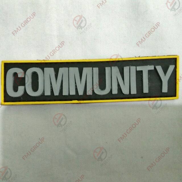 Patch rubber/label dada community Patch Karet Perepet