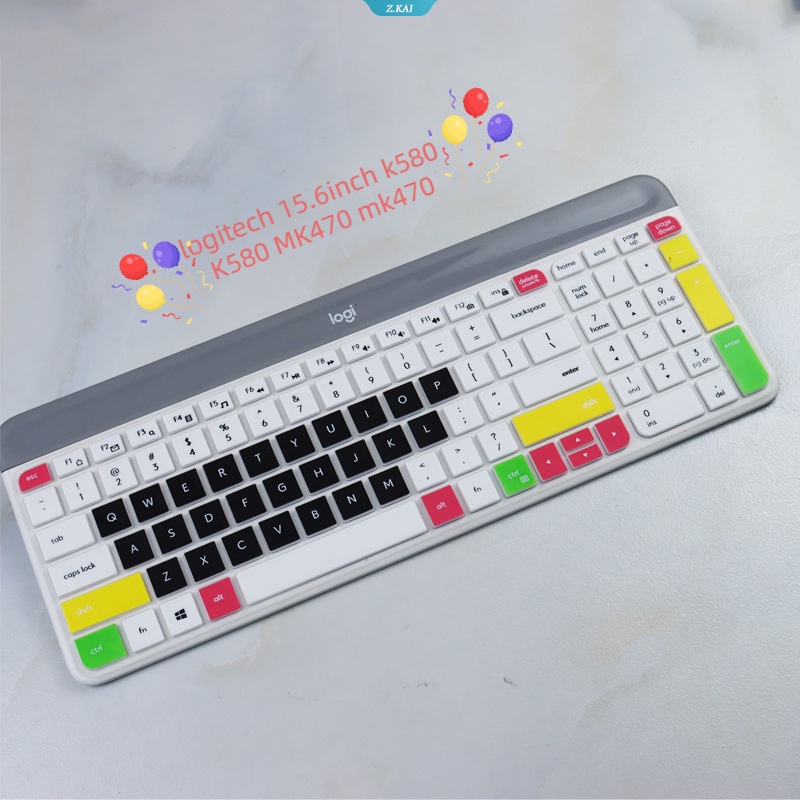 Casing Keyboard PC Desktop TPU Silikon Penutup Tahan Air Untuk Logitech 15.6inch K580 K580 Mk470 Mk470 Pelindung Kulit PC Keyboard Film [ZK]