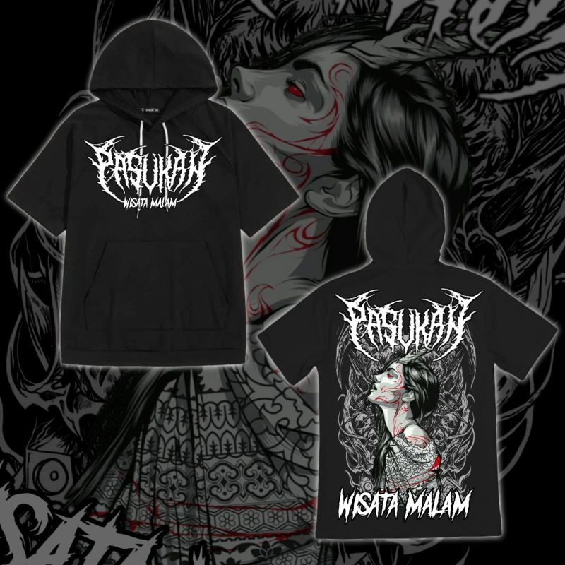 T-SHIRT HOODIE PASUKAN WISATA MALAM TS HOODIE DISTRO PASUKAN WISATA MALAM BAHAN COTTON FLEECE PREMIU