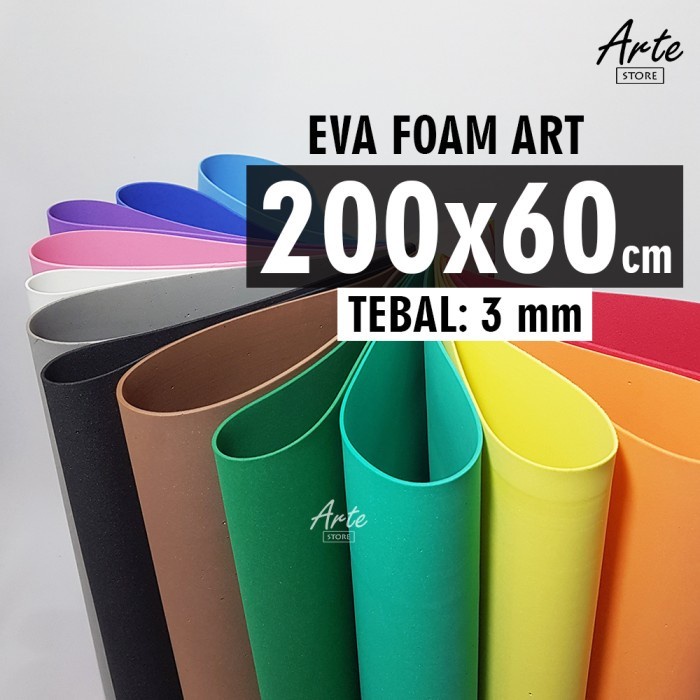 

EVA Foam - Spon Ati Meteran tebal 2 mm - 100x60 cm, Hitam