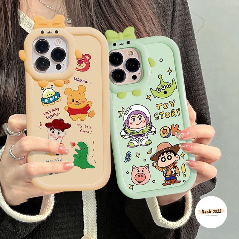 Casing Lensa Monster Ikatan Simpul 3D Untuk Realme C25 C11 C12 C30 C33 C15 C35 C21Y C25s C3 C21 C20 C17 C31 C25Y 9 9Pro+7i 5i 8 9i 6i 8Pro 5 5s 7 Soft Case Kartun Winnie Toy Story