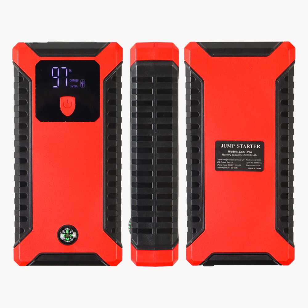 JXIANG POWER Bank Jump Starter Mobil Standard Power Bank Senter USB 12V 20000mAh - JX27Pro