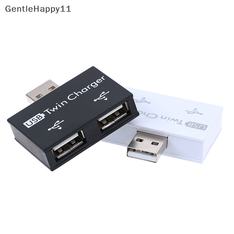 Gentlehappy 1-ke-2 port usb 2.0 male usb dual splitter hub cord adapter converter id