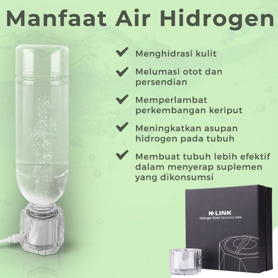 K LINK HIDROGEN WATER GENERATOR MINI PORTABEL KLINK - K LINK OFFICIAL K LINK INDONESIA