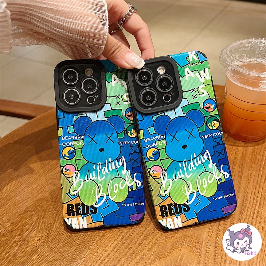 IPHONE Kompatibel Untuk Iphone14 13 12 11 Pro Max SE 2020 X Xr Xs Max8 7 Plus Fashion Beruang Warna-Warni Perlindungan Shockproof Phone Case Soft Silicon Cover XJJJJ