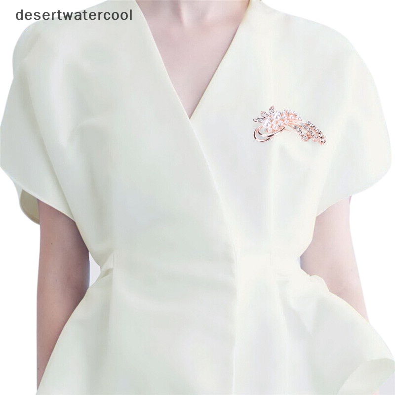 Deid Fashion Vintage Bros Pin Berlian Imitasi Mutiara Bunga Bros Aksesoris Pernikahan Martijn