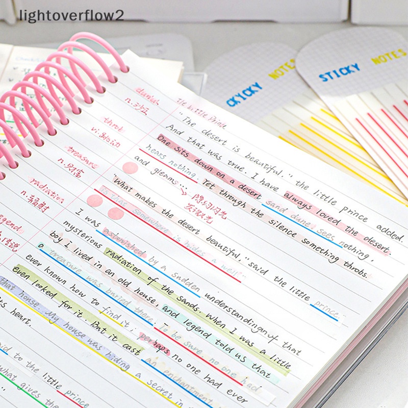 [lightoverflow2] 160lembar Transparan Neon Indeks Tab Bendera Sticky Notes Pads Clear Notepad Waterproof Memo Pad Alat Tulis Kantor Sekolah [ID]