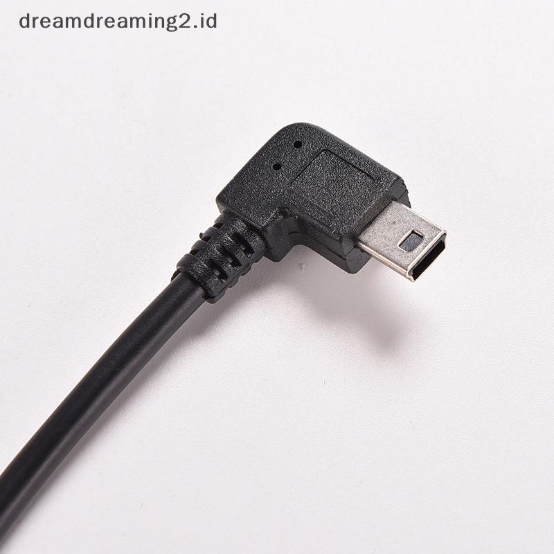 (drea) Colokan Male Kanan USB 2.0 A Ke Mini B 5P Sudut Kanan Male plug Cable Kabel Adaptor//