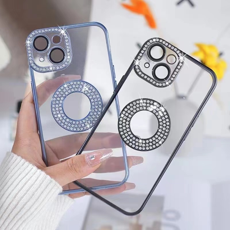 IPHONE Casing Ponsel Film Lensa Eagle Eye Berlian Electroplated Mewah Untuk Iphone14 13 12 11 Pro Max14 plus Shockproof Case Cover