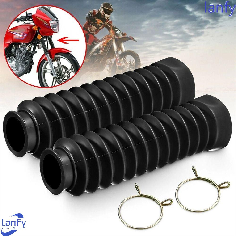 Lanfy Front Fork Covers 2pcs Aksesoris Motor Pelindung Shock Penutup Debu Motocross Motor Pelindung Garpu Depan