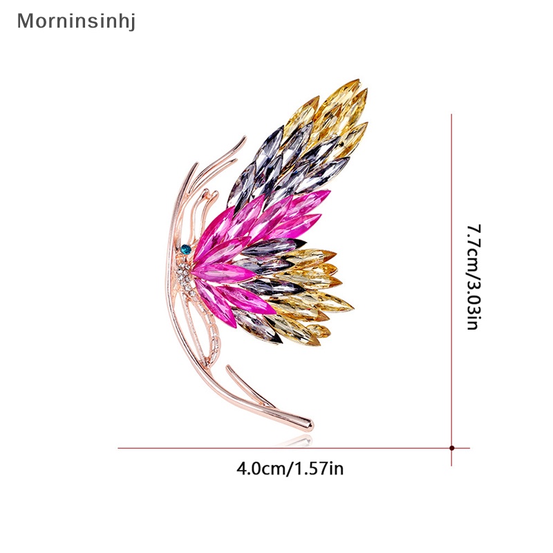 Mornin Bermutu Tinggi Gradien Kupu-Kupu Bros Kristal Perancis Elegan Kupu-Kupu Bros Korsase Aksesoris Kepribadian Jas Pin Korsase id