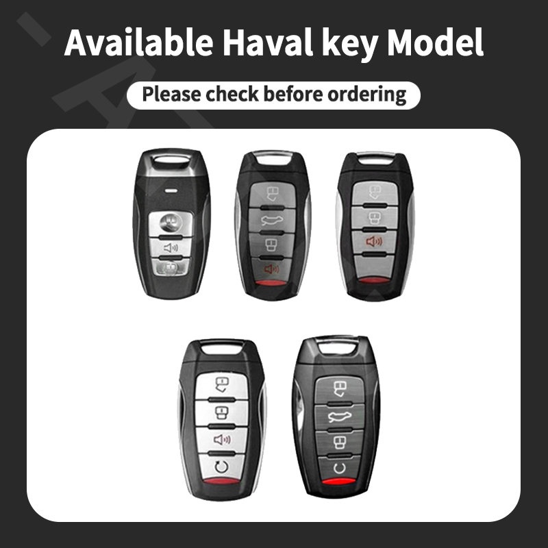 Haval Zinc Alloy Bungkus Penuh Case Kunci Mobil Cover Serat Karbon Kulit Smart Key Protector Untuk H6 Jolion H2 H2s H1 2022 2023 H5 M4 H9