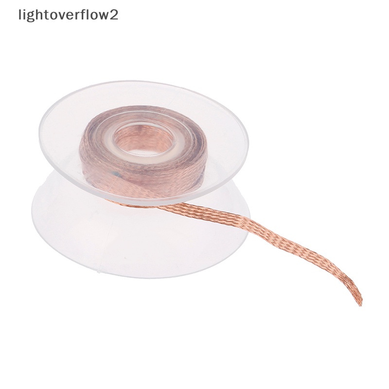 [lightoverflow2] 1pc 2.0mm 2.5mm 3Meter Kawat Las Desoldering Kepang Solder Remover Kabel Sumbu [ID]