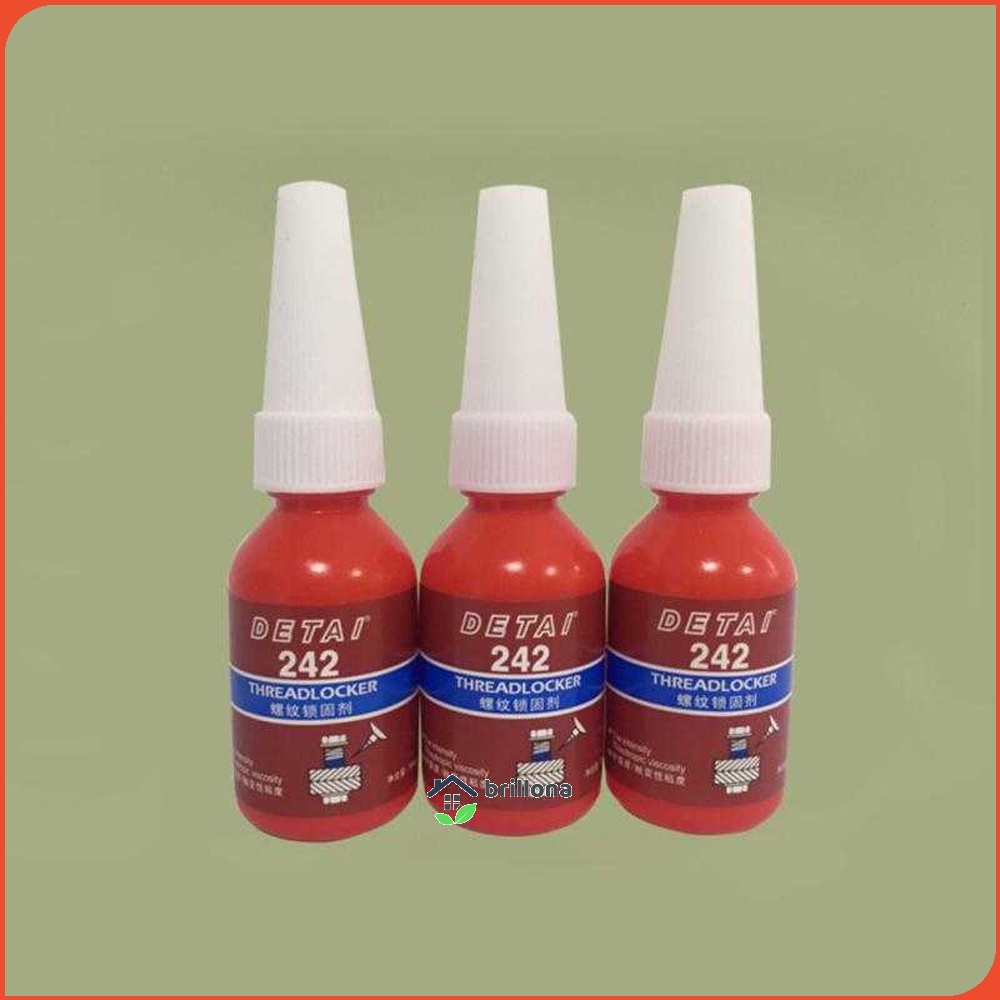 DETAI Cairan Liquid Threadlocker Blue Anaerobic Sealant Glue 10ml - 242