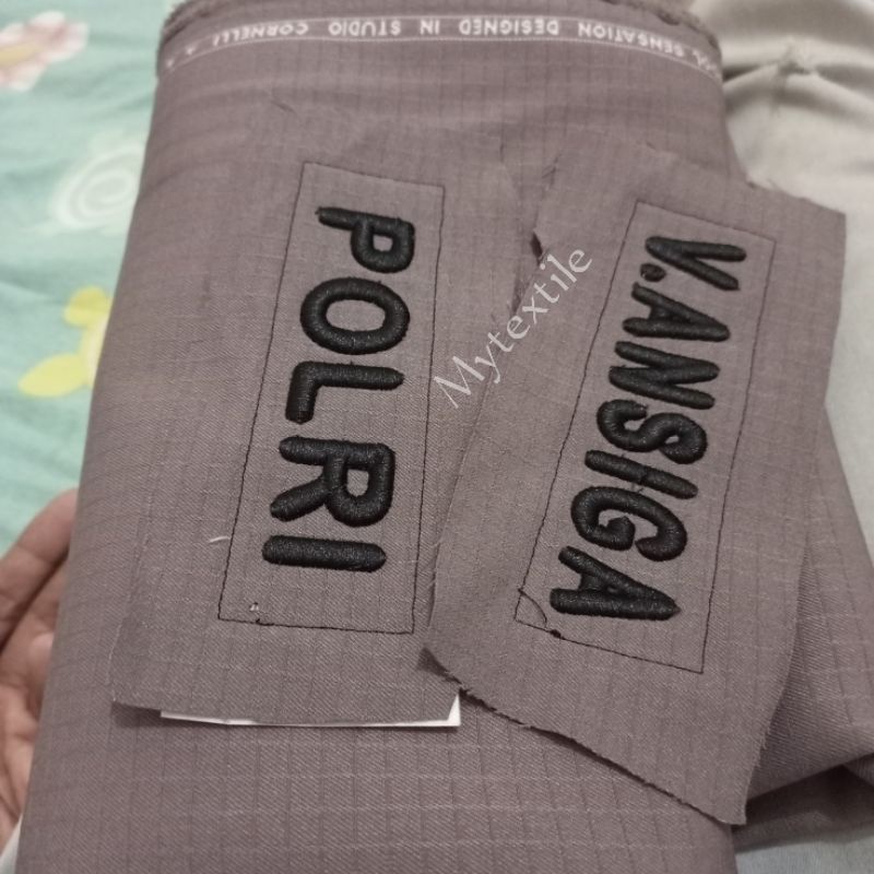 Bordir Bordir nama, Polri bahan kain portofino kotakbisa pesan satuan
