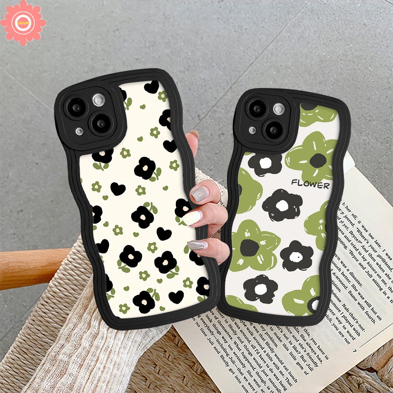 Casing Ponsel Silikon Bunga Kompatibel Untuk iPhone 7Plus 8Plus 11 14 13 12 Pro Max 6s 7 8 6 14 Plus XR XS Max X SE 2020 Musim Panas Segar Bunga Lembut TPU Bergelombang Penutup Tepi