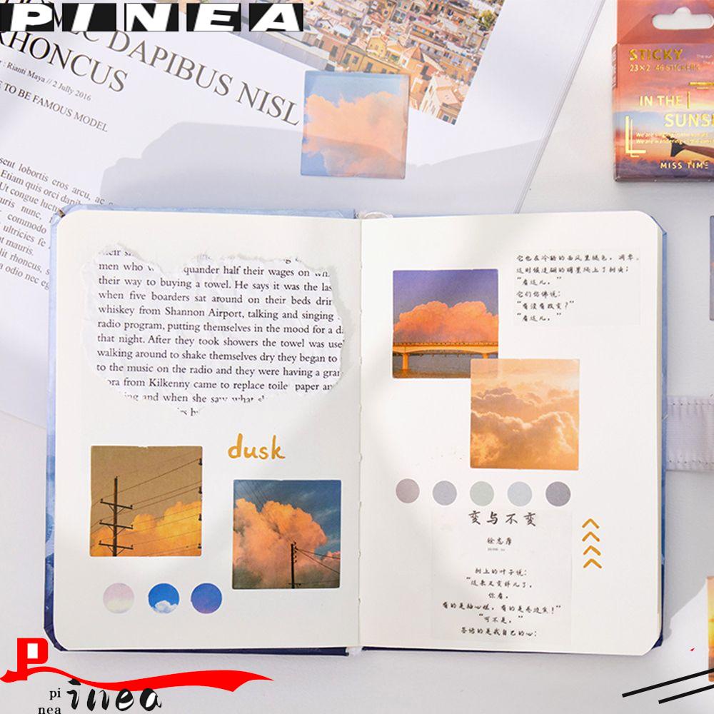 Nanas 46pcs Stiker Notebook Ins Style Mini Box Mint Summer Diary Albums Scrapbooking