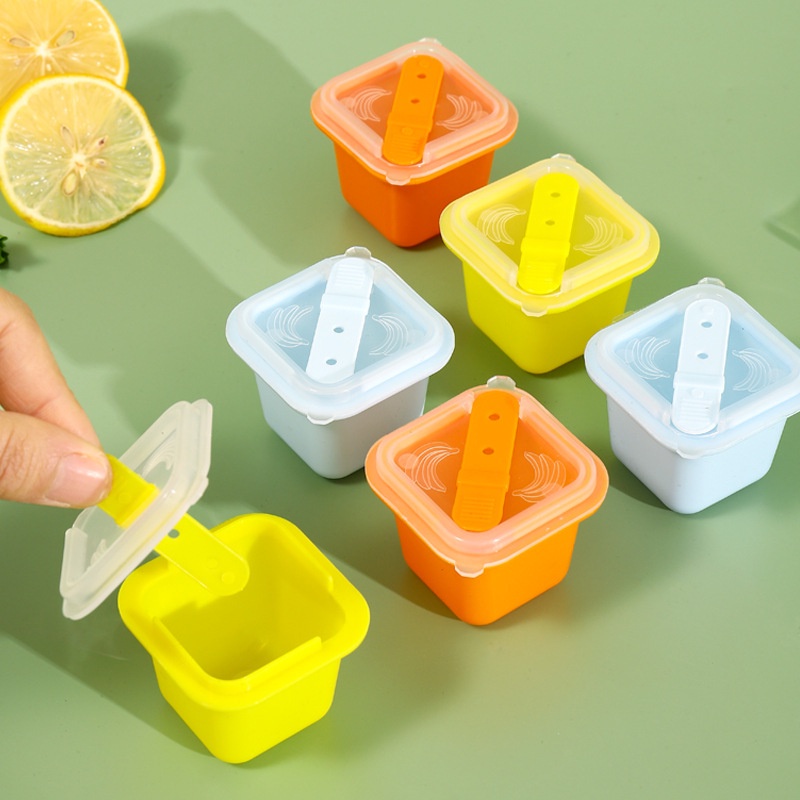 [Unggulan] Cetakan Es Batu Mudah-Demoulding Es Loli Buah Kotak Pembekuan Cepat Nyaman Ice Making Tray Stackable Jelly Yogurt Mold Cup Untuk Rumah Bar Cafe