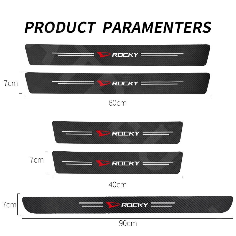 Daihatsu Rocky Carbon Fiber Car Door Sticker Protector Auto Threshold Strips Sticker Anti Gores