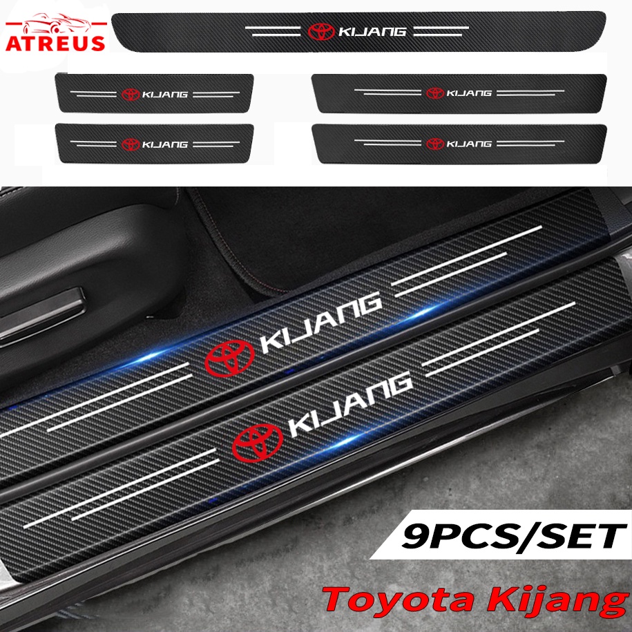 Toyota Kijang Innova Carbon Fiber Car Door Sticker Protector Auto Threshold Strips Sticker Anti Gores