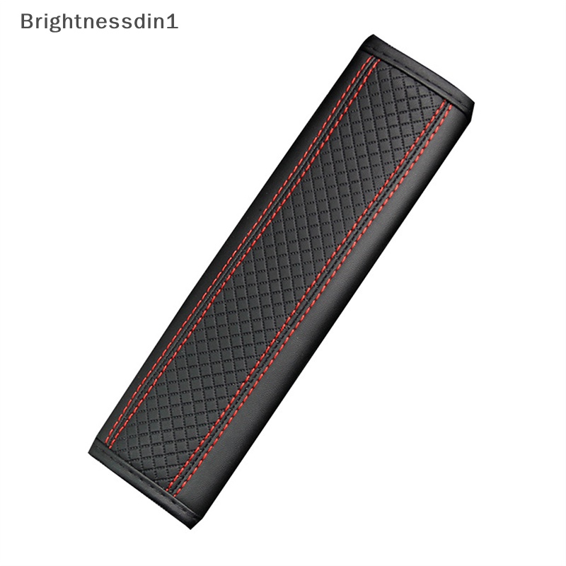 [Brightnessdin1] Fibre Leather Embossed Seat Belt Bantalan Bahu Sarung Jok Mobil Safety Belt Butik