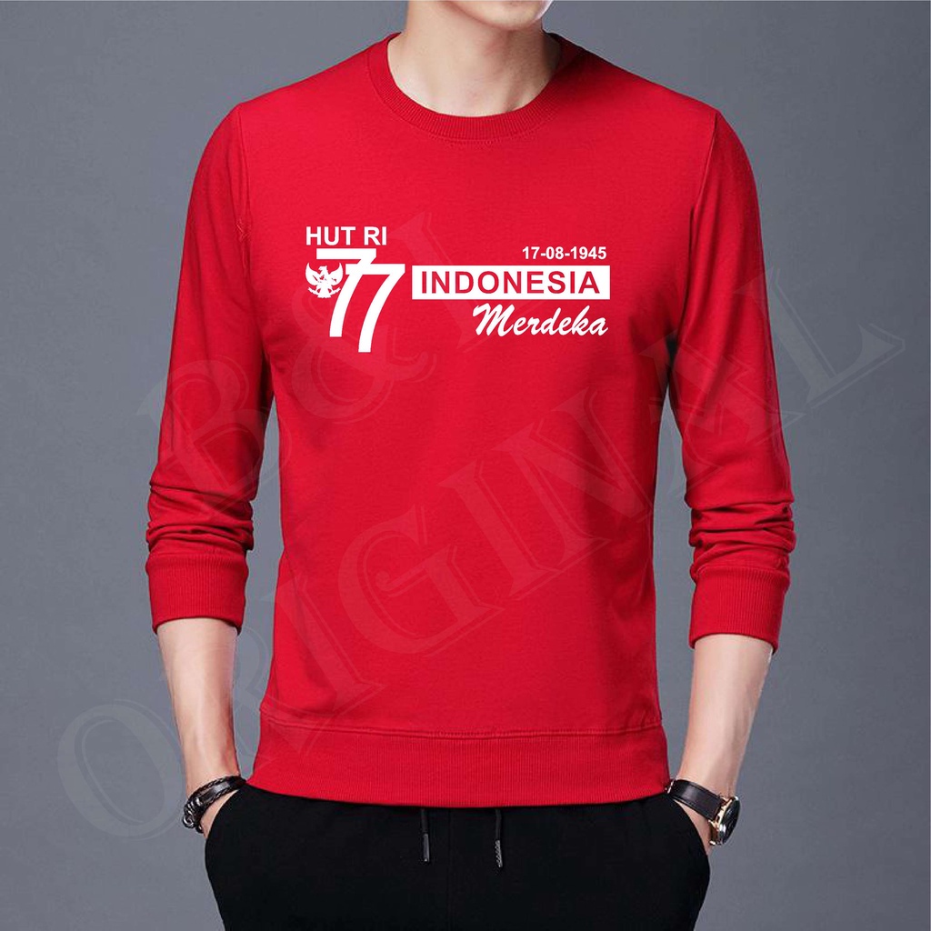 Bisa Bayar Di Tempat/ BS/BAJU KAOS 17 AGUSTUS MOTIF A /ATASAN UNISEXS LENGAN PANJANG/PENDEK/GOOD QUALITY