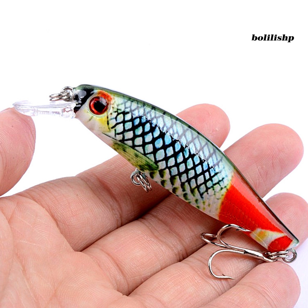 Bo-8.5cm/8.7g Umpan Bionic Vibrant Color Desain Mata 3D Tampak Realistis Dengan Kait Treble Halus Meningkatkan Tingkat Memancing Warna-Warni Buatan Umpan Hidup Angling Lure Gadget