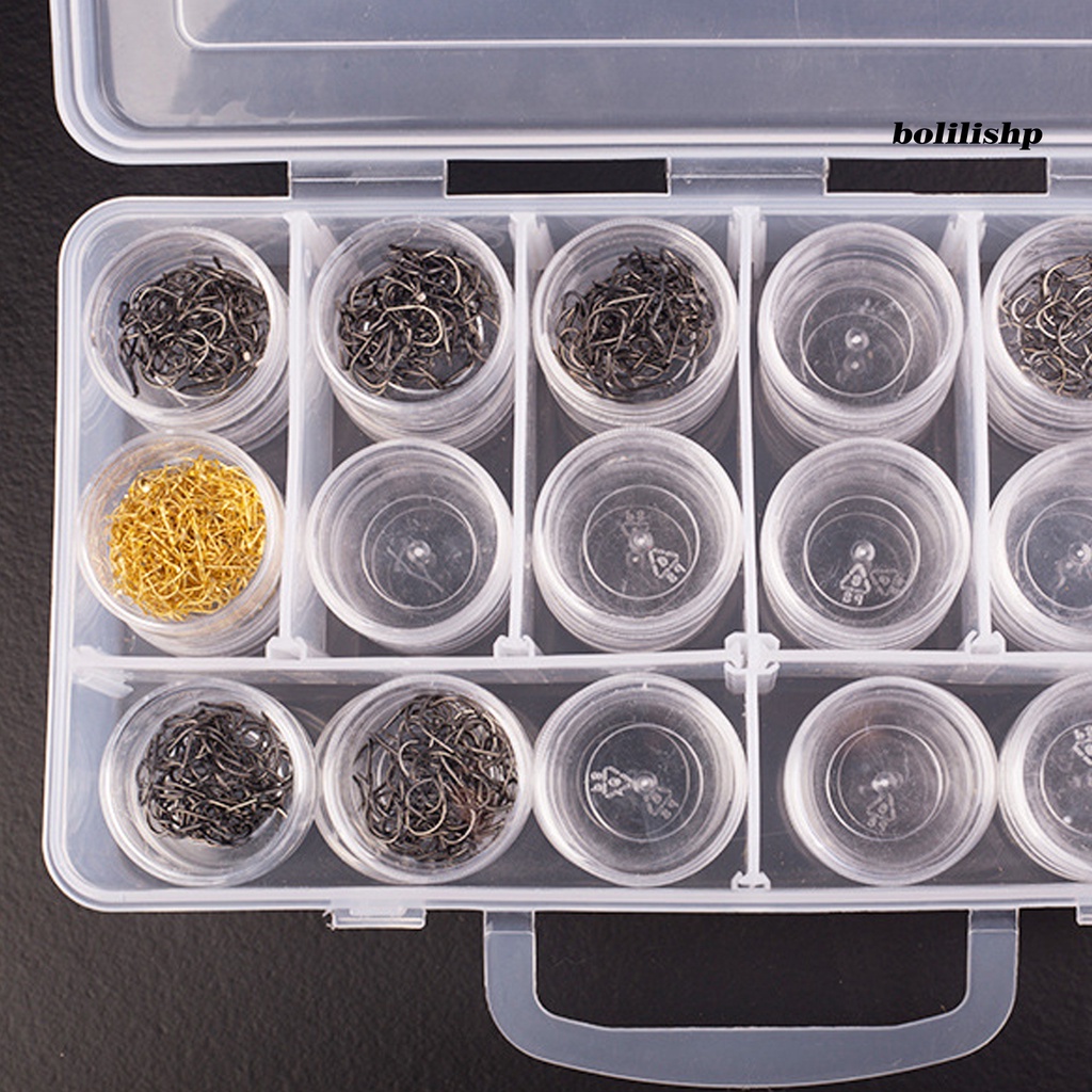 Bo-fishing Kotak Kait Transparan Desain Grids Reusable Profesional Ruang Besar Memancing Aksesoris Organizer Untuk Memancing