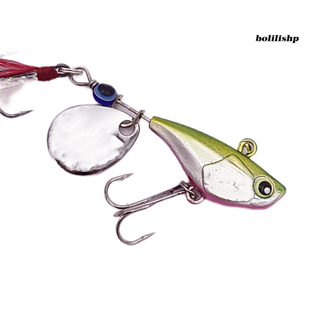 Bo-14g Umpan Pancing Simulasi Fisheyes Hidup Kait Tajam Warna Terang Dapat Digunakan Kembali Menangkap Ikan Universal Spinnerbait VIB Bass Memancing Buatan Umpan Peralatan Memancing