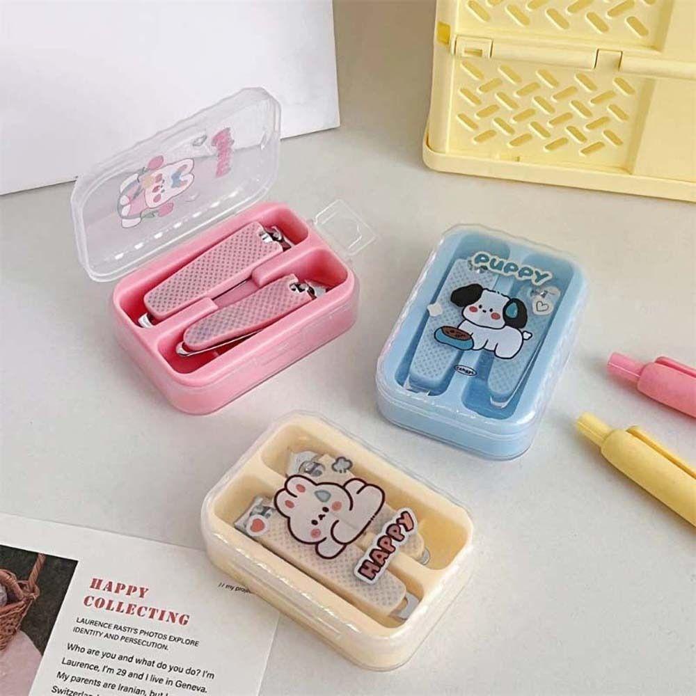 Needway   Kartun Gunting Kuku Travel Kawaii Perawatan Kuku Pachacco Hewan Kelinci Manicure Set